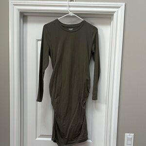 Old Navy Forest Green Long Sleeve Maternity Dress
